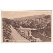 The Bridge & Berwyn Mountain Glyndyfrdwy Postcard 1955 Denbighshire