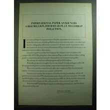 1970 International Paper Company Ad - Combat Pollution