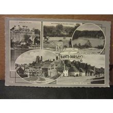 BEAUTY SPOTS OF HANTS & DORSET multiview used postcard RP 1961 pm =