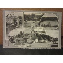 BEAUTY SPOTS OF HANTS & DORSET multiview used postcard RP 1961 pm #