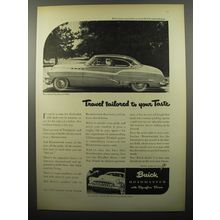 1950 Buick Roadmaster Car Ad - Travel Tailored to your taste