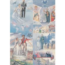 Victorian Royal Wedding 1840 King Prince Albert Denmark 4x Postcard s