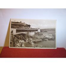 SUN LOUNGE & BATHING POOL, PLYMOUTH, DEVON unused vintage postcard WW2 =