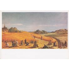 John Rogers Herbert Laborare Est Orare Painting Postcard
