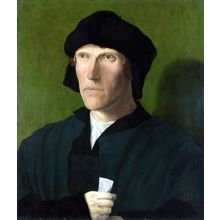 LEYDEN, Lucas van - A Man aged 38 Art Gallery Poster Canvas Print Wall Decoratio