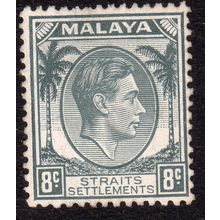 MALAYA STRAITS SETTLEMENTS Sg283 8c Grey m/mint (G197)