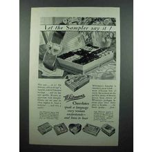 1929 Whitman's Chocolate Sampler Ad - Say It
