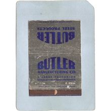 MN Minneapolis Matchcover Butler Steel Products w/Products Listed Inside R~230