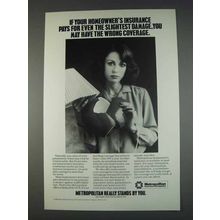 1982 Metropolitan Life Insurance Ad - Slightest Damage