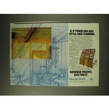 1989 Georgia-Pacific Paneling Ad - G-P paneling has style and stamina