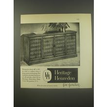 1956 Heritage Henredon Parquetry Chest Advertisement