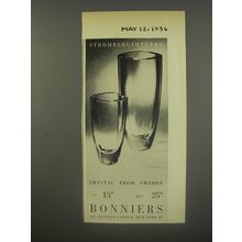 1956 Bonniers Strombergshyttan Crystal Advertisement