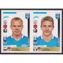 Panini Stickers 2016 FIFA 365 #738 (738 - 739) Anyukov - Criscito (FC Zenit)