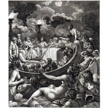 MENTOR PLAYING ON THE LYRE 1793 John Barlow - Charles Monnet ENGRAVING