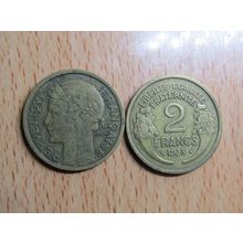 France Republic 1939 2 Francs Coin