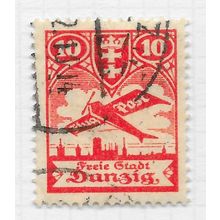 DANZIG 1924 AIR AIRMAIL 10pf USED Mi 202
