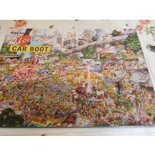 GIBSONS 1000 piece jigsaw puzzle I LOVE CAR BOOT SALES by MIKE JUPP