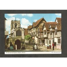 Postcard Warwickshire Warwick John Hinde 2SOA16 West Gate & Leycesters Hospital