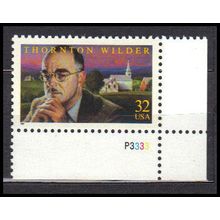 3134 32c Thornton Wilder Very Fine MNH P#S LR P3333 KA9721