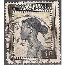 Congo Belge 1942 Michel 234 O Cote (2002) 0.15 € Femme Batetela Cachet rond