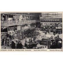 Festival Of Britain Power & Production Pavillion Exhibition London Postcard