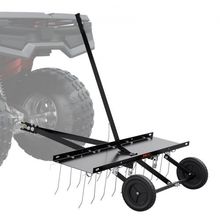 Tow Behind Dethatcher, 40-inch Tow Dethatcher with 20 Spring Steel Tines, La...
