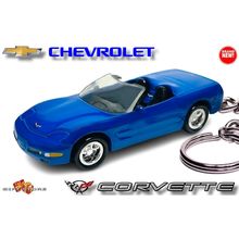 KEYCHAIN 1997~98~99~2005 BLUE CHEVY CORVETTE C5 CONVERTIBLE