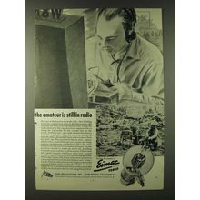 1943 Eimac Tubes Ad - the amateur is still in radio