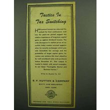 1943 E.F. Hutton & Company Ad, Tactics in Tax Switching