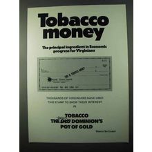 1971 Tobacco Tax Council Ad - Tobacco Money