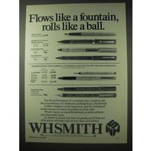 1984 WHSmith Pen Ad - Parker, Sheaffer, Berol, Bic