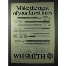 1984 WHSmith Pen Ad - Edding, Berol, Pilot, Pentel