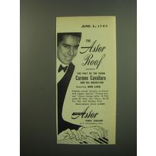 1949 Hotel Astor Ad - The Astor roof presents poet of piano Carmen Cavallaro