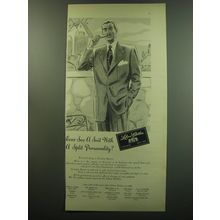 1949 Lebow Clothes Country Squire Suit Ad - a suit with a split personality