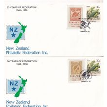 50 Years Of Federation Kakapo Bird Different Stamps 2x FDC