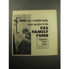 1957 Community Service Society Ad - You help a troubled family when you give