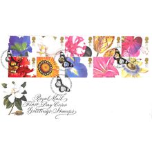 1997 Greetings Stamps Flowers Un-Addressed HRD4