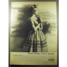 1960 Du Pont Dacron Advertisedment - Girl in Dacron Jeanne D'Arc