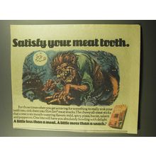 1978 Slim Jim Meat Snacks Ad - Satisfy your meat tooth