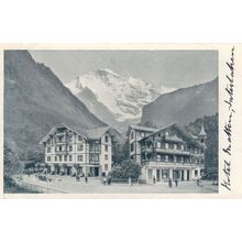 Hotel Matten Interlaken Antique Switzerland Postcard