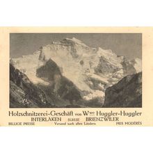 Holzschnitzerie Gershaft Brienzwiler Interlaken Billige Old Swiss Advertising Po