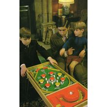 Royal Family Prince Of Wales Playing Pinball Bagatelle 1970s Postcard