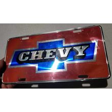 RARE 1960's 70's CHEVY BOWTIE Booster License Plate Rally MFG INC Retro HOTROD