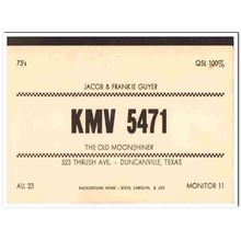 kmv-5471 jacob guyer duncanville texas 1960s cb qsl vintage postcard