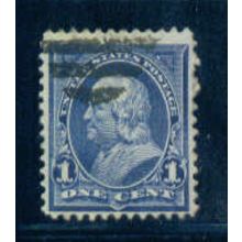 Used 264 1c Benjamin Franklin Just Clears M02727
