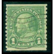 Used 597 1c Benjamin Franklin Just Clears M09657