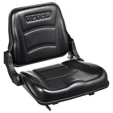 Universal Forklift Seat, Fold Down Tractor Seat with Adjustable Angle Back a...
