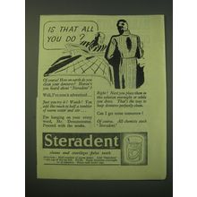 1942 Steradent Denture Cleaner Ad - Is that all you do?