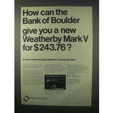 1980 Bank of Boulder Ad - Weatherby Mark V Rifle