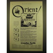 1924 Canadian Pacific Cruise Ad - Orient